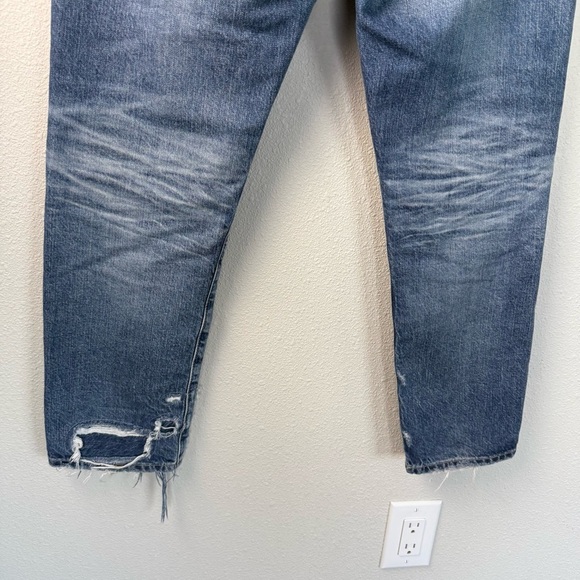 AG The Ex-Boyfriend Slouchy Slim Jean 19 Year Quilted Blue Mended Denim Women 29 - Picture 14 of 16